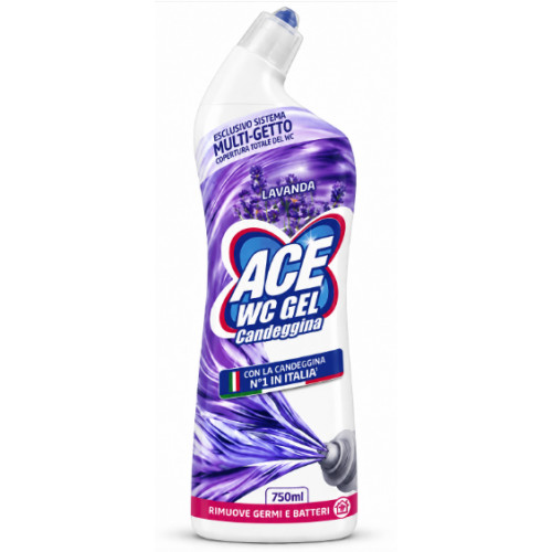 Гель для чищення унітазу з відбілювачем ACE WC Gel Candeggina Lavanda, 750 мл